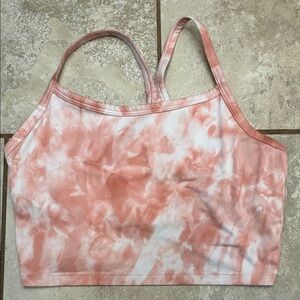 Aerie Coral Tie-Dye Sports Bra